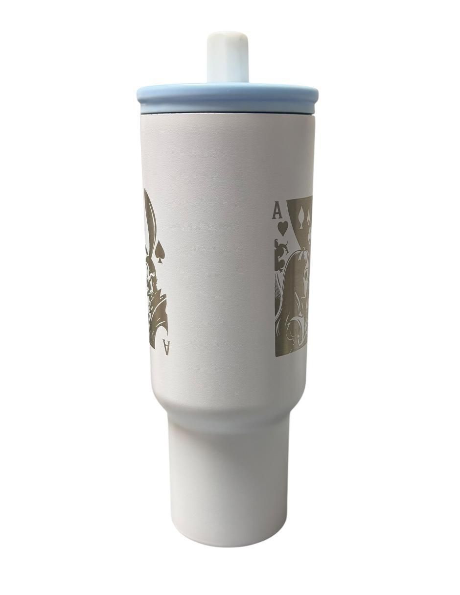 Termo de acero inoxidable Alicia en El Pais de Las Maravillas con tapa rosca 1.2 L 3