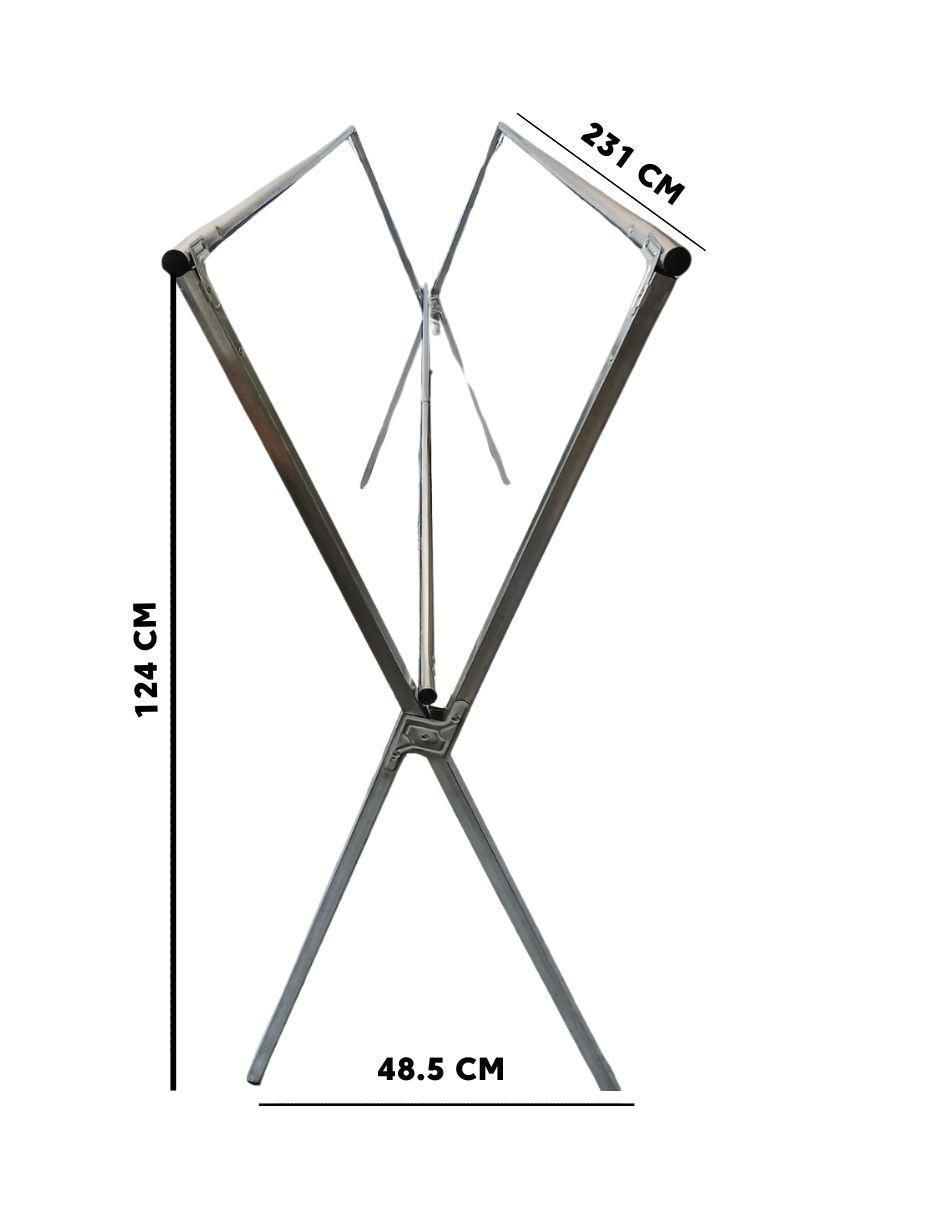 Set tendedero plegable de acero inoxidable 6 piezas 2