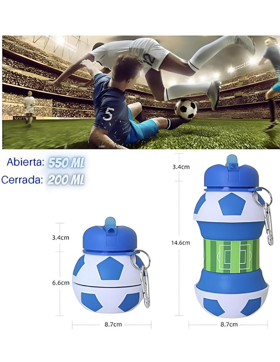 Botella de agua de silicón con tapa rosca 550 ml 4