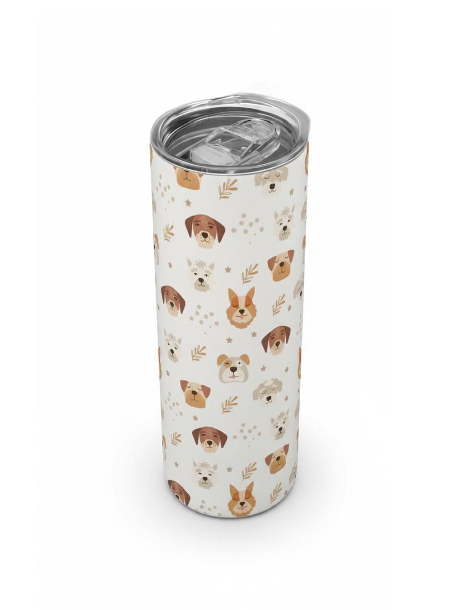 Termo de acero inoxidable Perros con tapa a presión 590 ml
