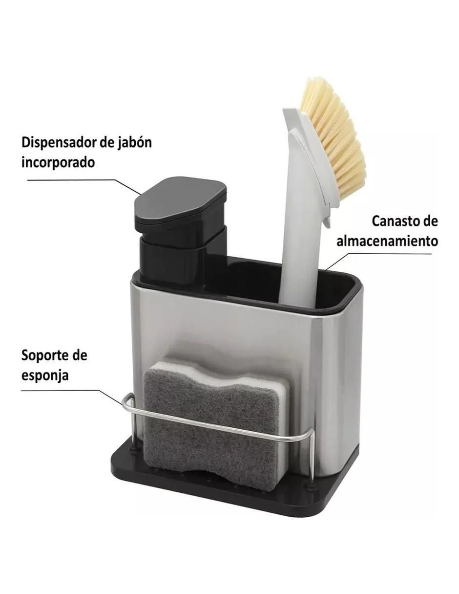 Dosificador jabón con portaesponjas 3
