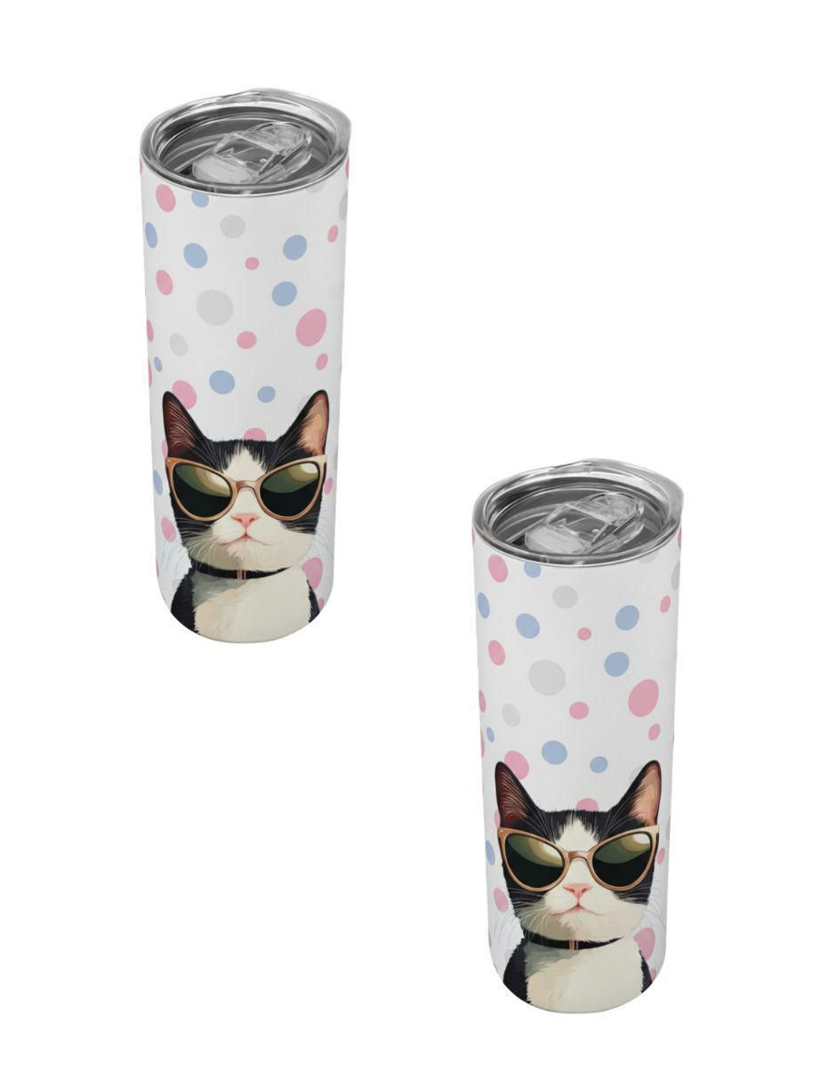 Set termo Gatos con tapa a presión