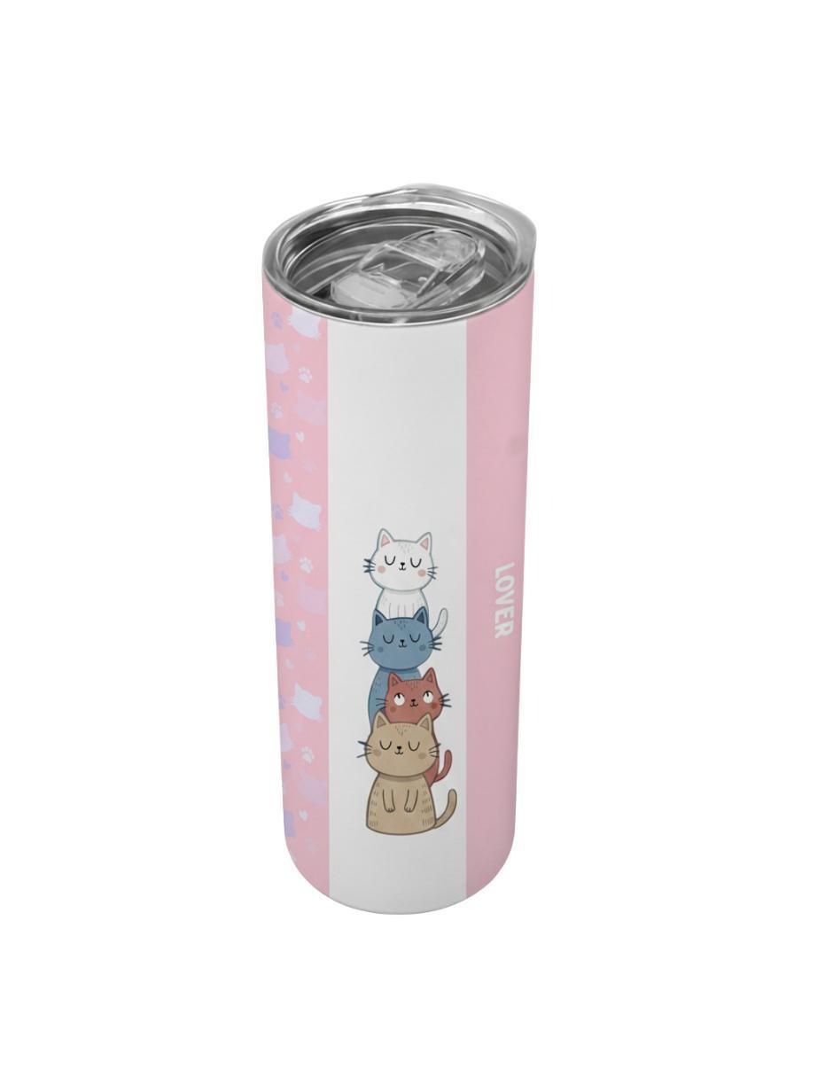 Set termo de acero inoxidable con tapa a presión 590 ml 4