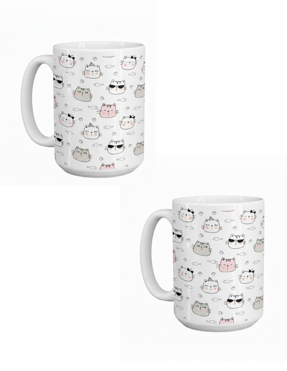 Set de tazas americana Gatos 2 piezas