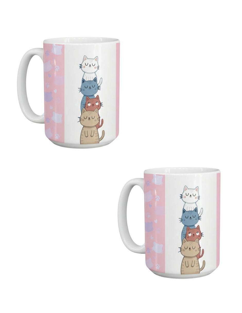 Set de tazas americana Gatos 2 piezas