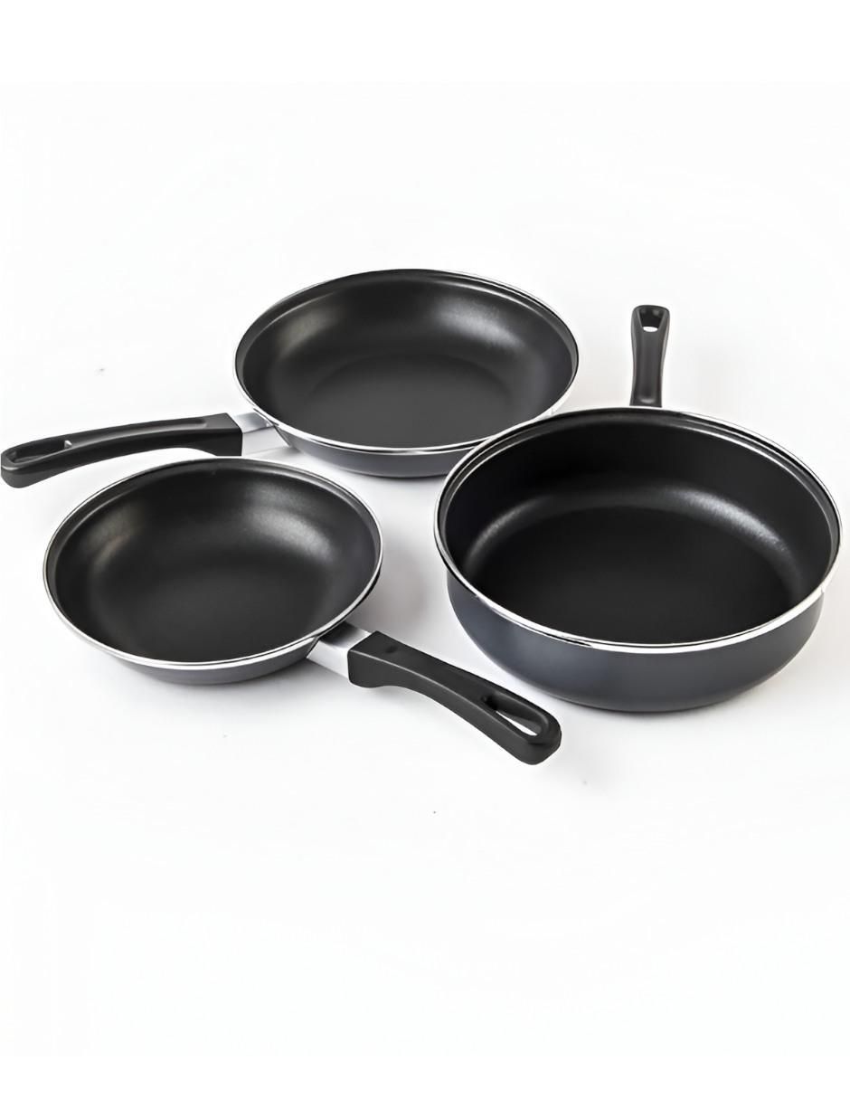 Batería de cocina de aluminio antiadherente convencional 9 piezas 2