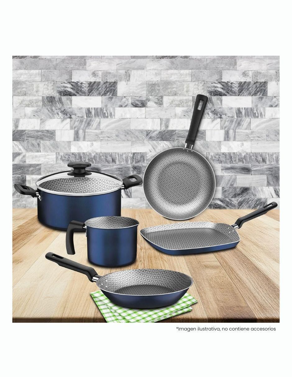 Batería de cocina malta de aluminio antiadherente sin PFOA 6 piezas 4