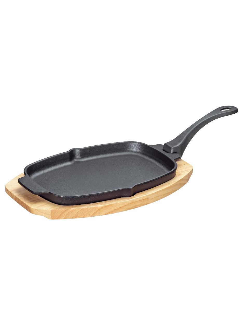 Sartén grill de hierro fundido 2 piezas 2
