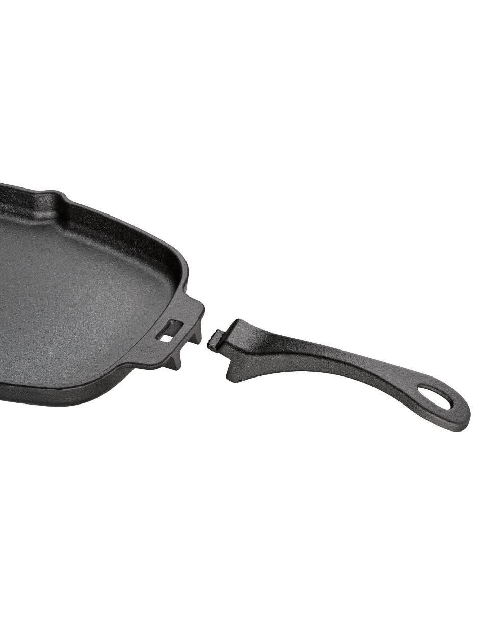 Sartén grill de hierro fundido 2 piezas 3