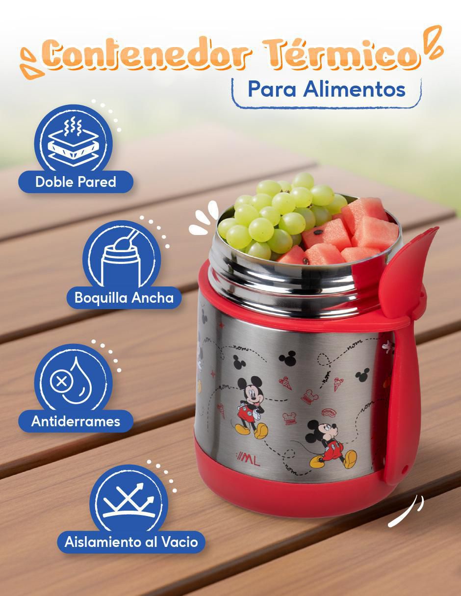Contenedor Mickey de acero inoxidable 2 piezas 3