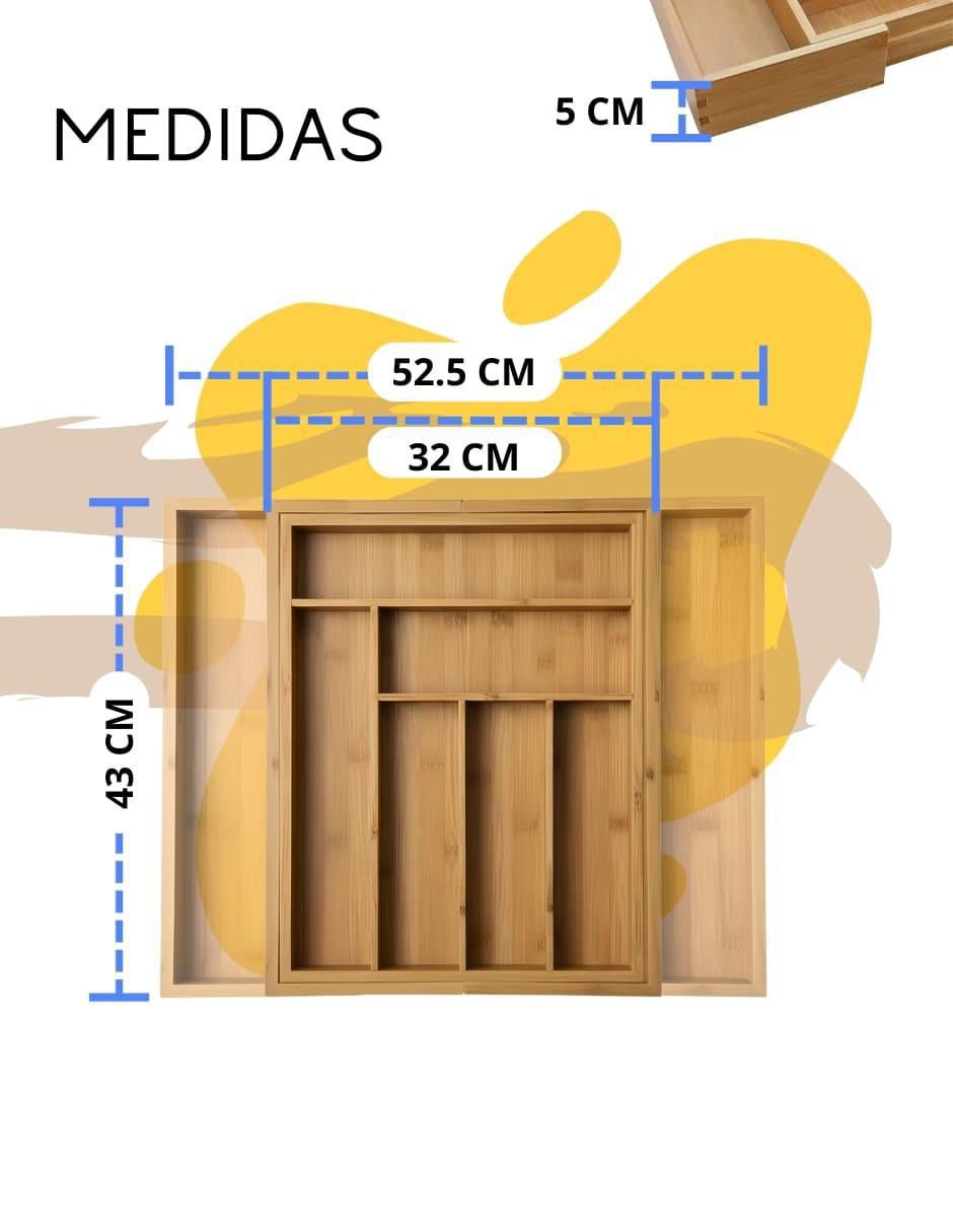 Porta cubiertos bambú 7