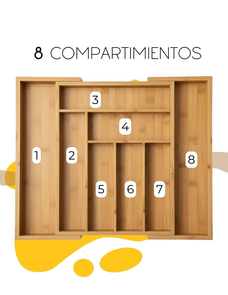 Porta cubiertos bambú 5