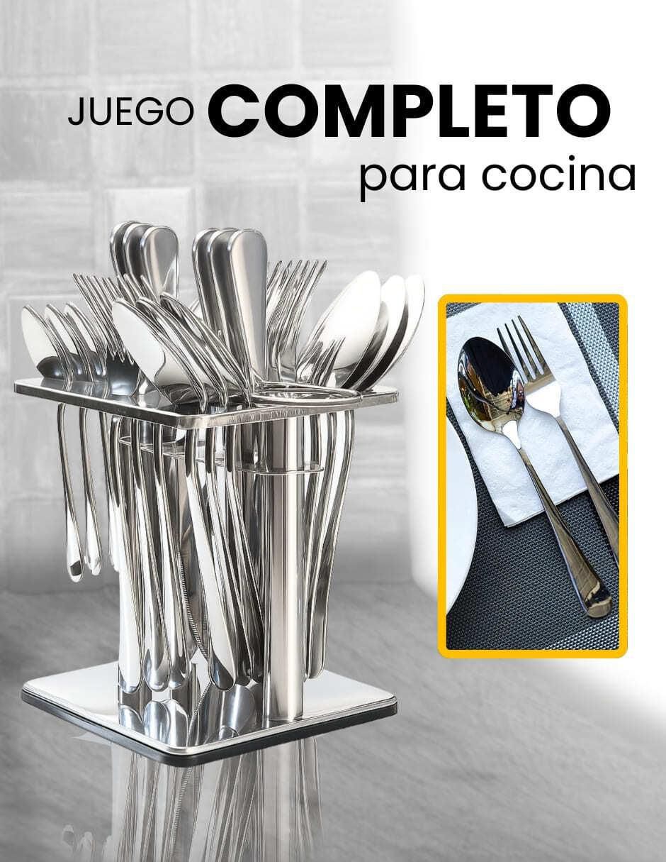 Set cubiertos de acero inoxidable 25 piezas 6