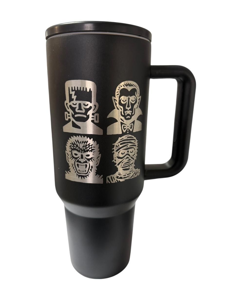 Termo de acero inoxidable Monsters con tapa rosca 1.2 L 2