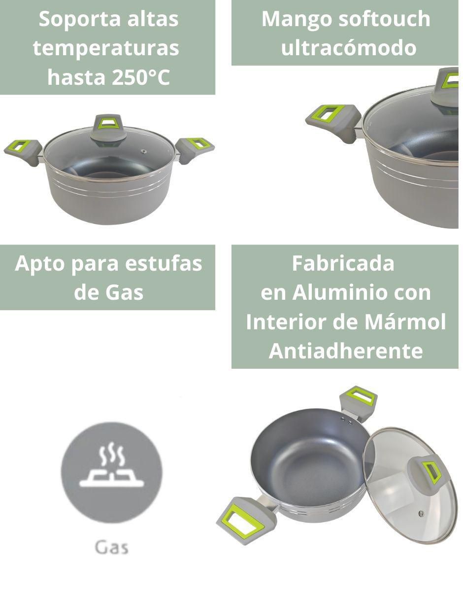 Batería de cocina RK1595GV de aluminio antiadherente minerales naturales 12 piezas 3