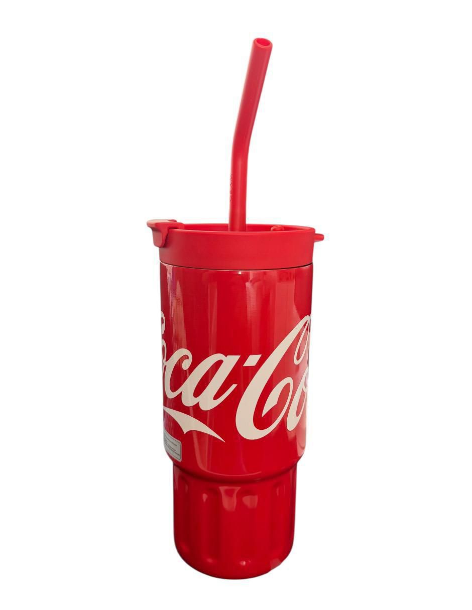 Termo de acero inoxidable Coca Cola con tapa rosca 1.2 L 2
