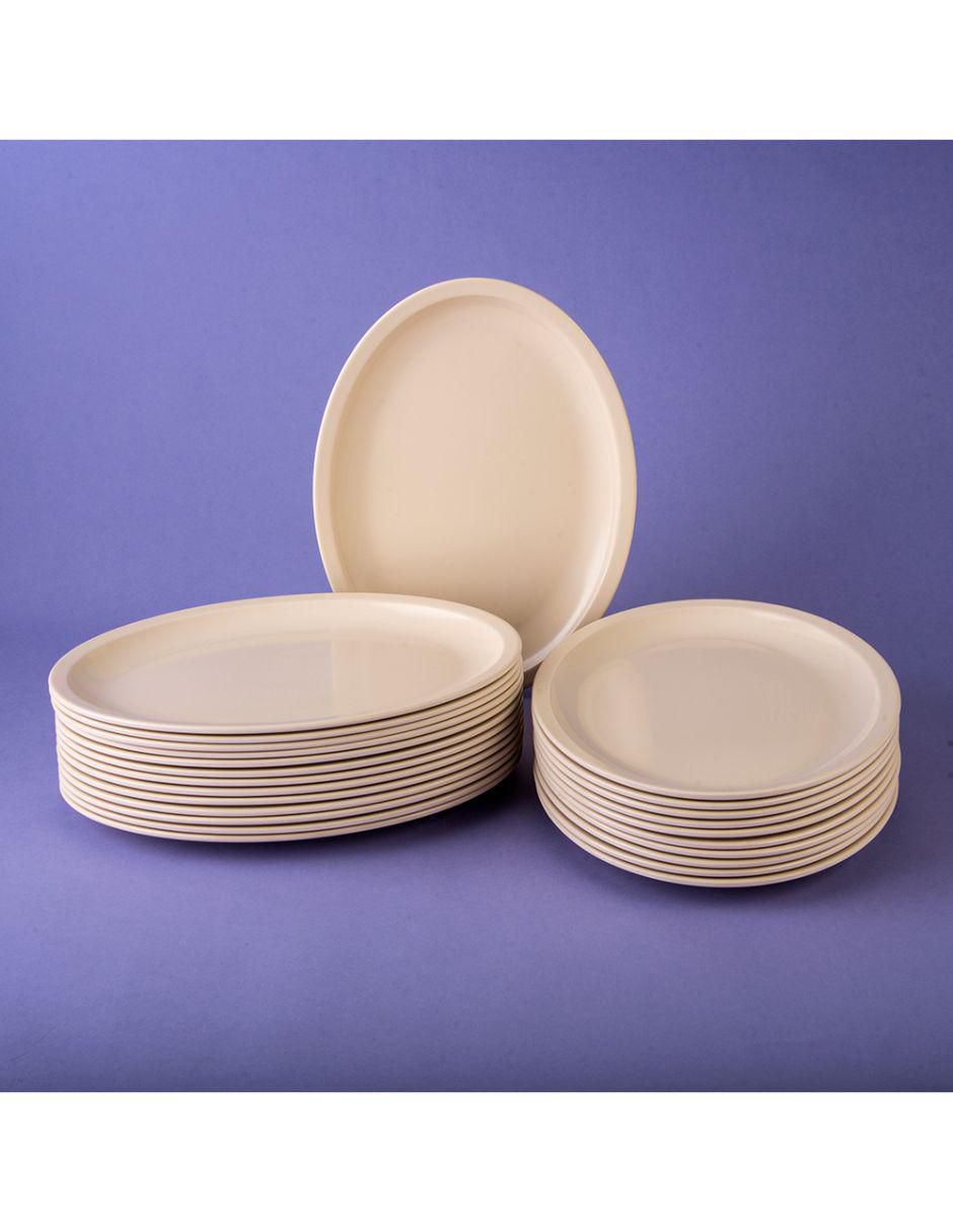 Set platos de melamina 24 piezas 4