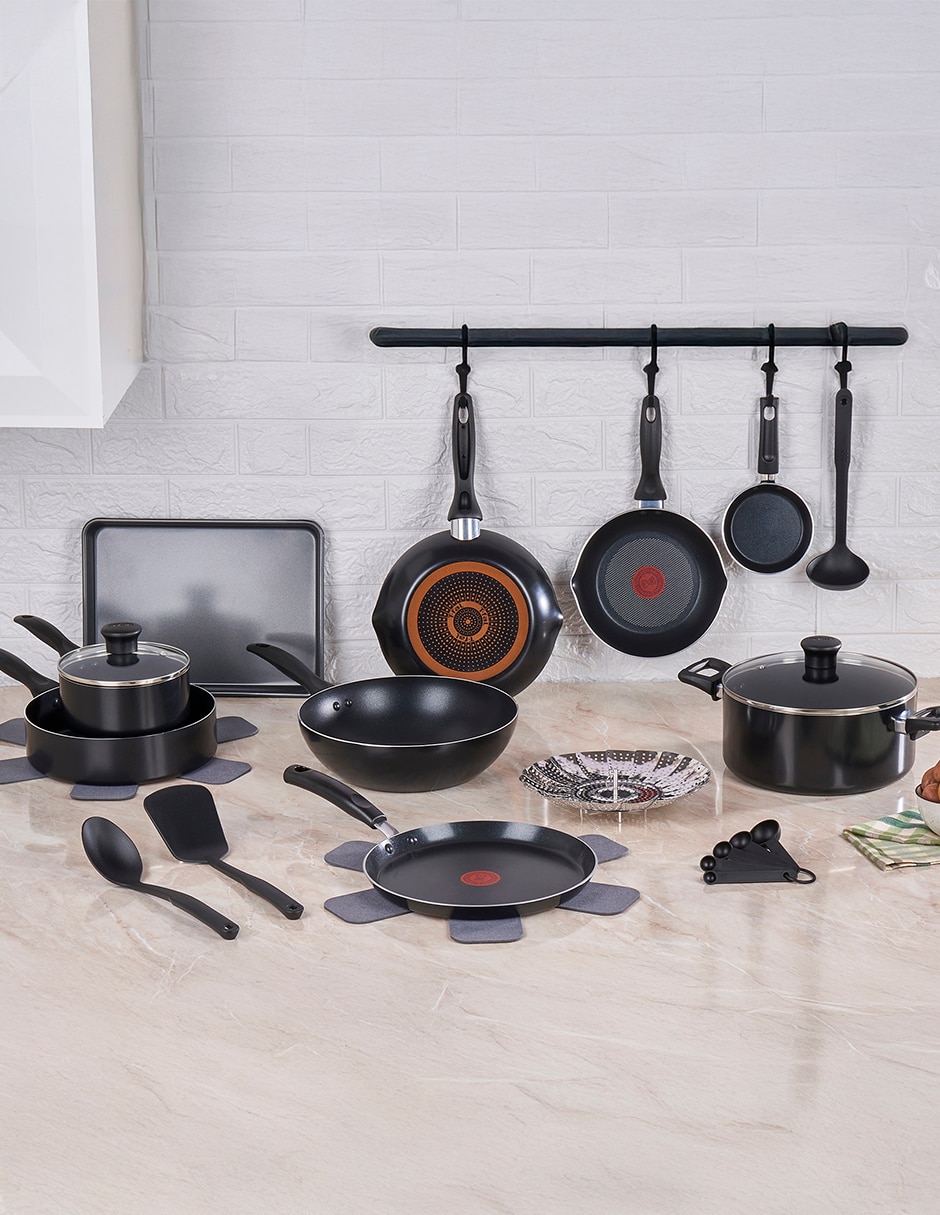 Batería de cocina Supercook de aluminio antiadherente titanio 22 piezas 5