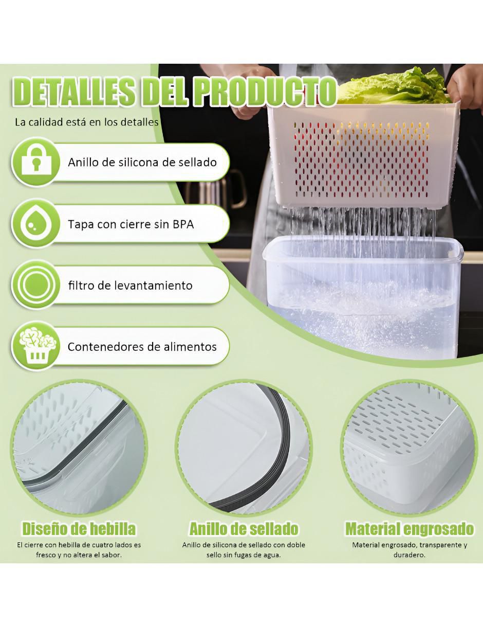 Contenedor de plástico 3 piezas 2