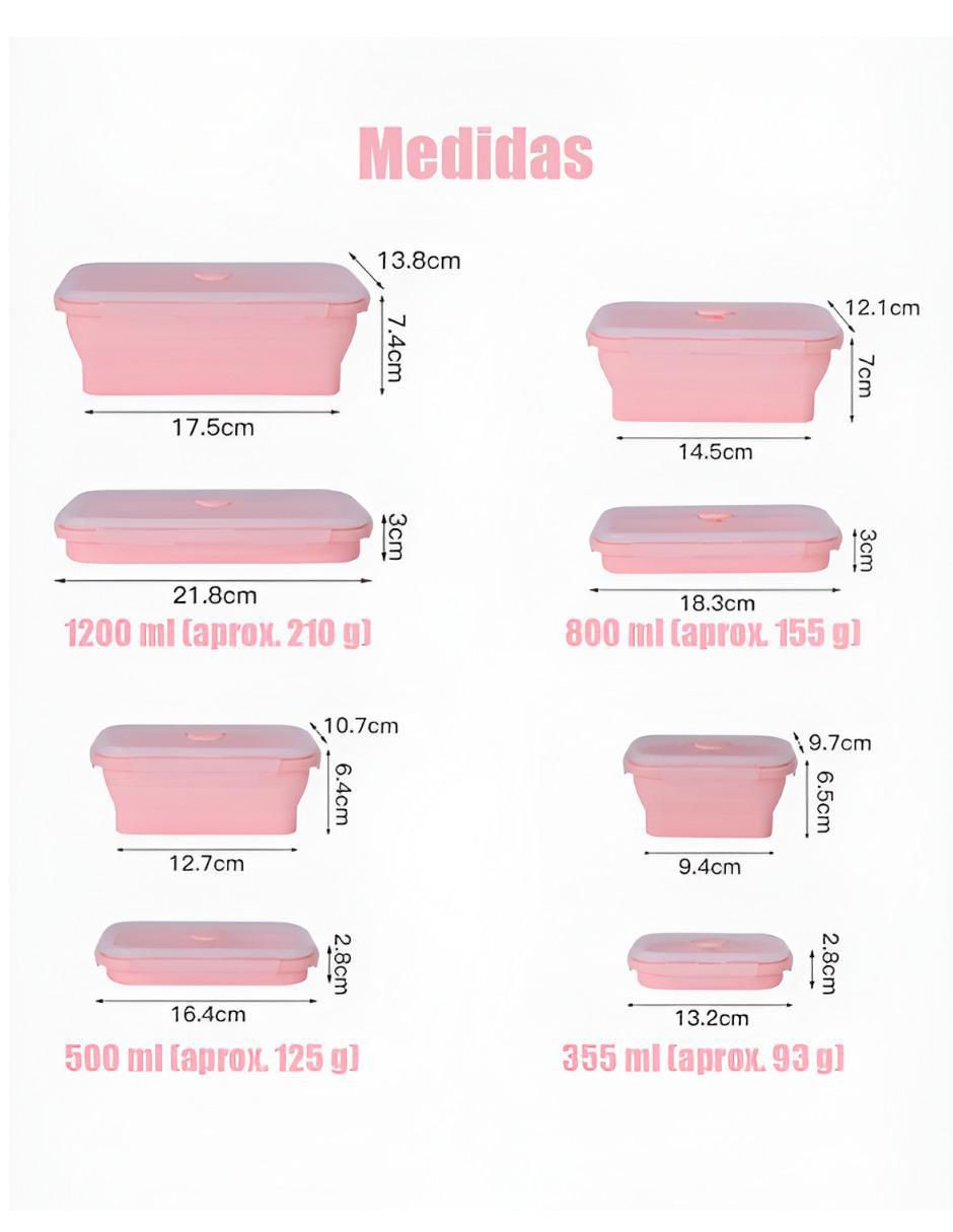 Contenedor de plástico 4 piezas 4