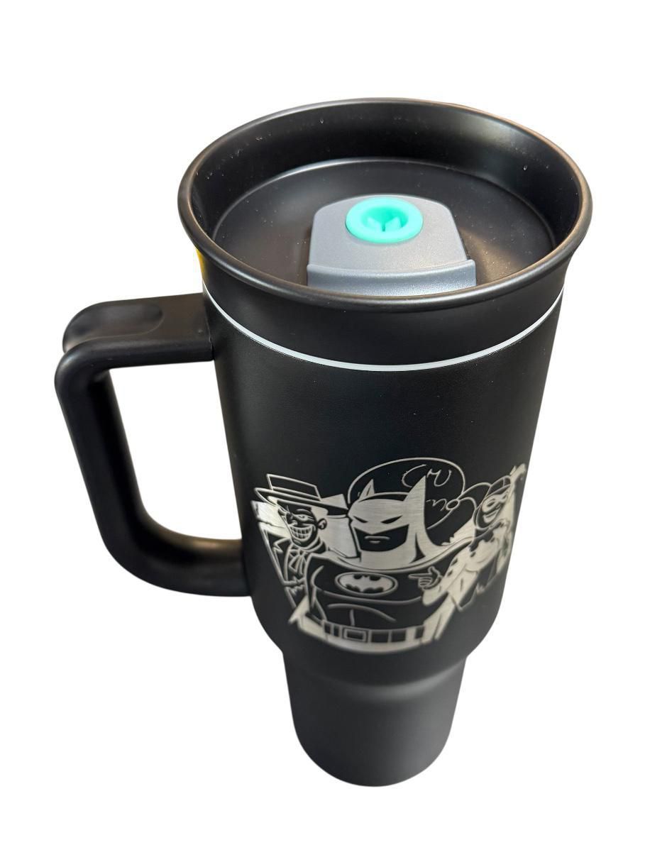 Termo de acero inoxidable Batman y Oker con tapa rosca 1.2 l 4