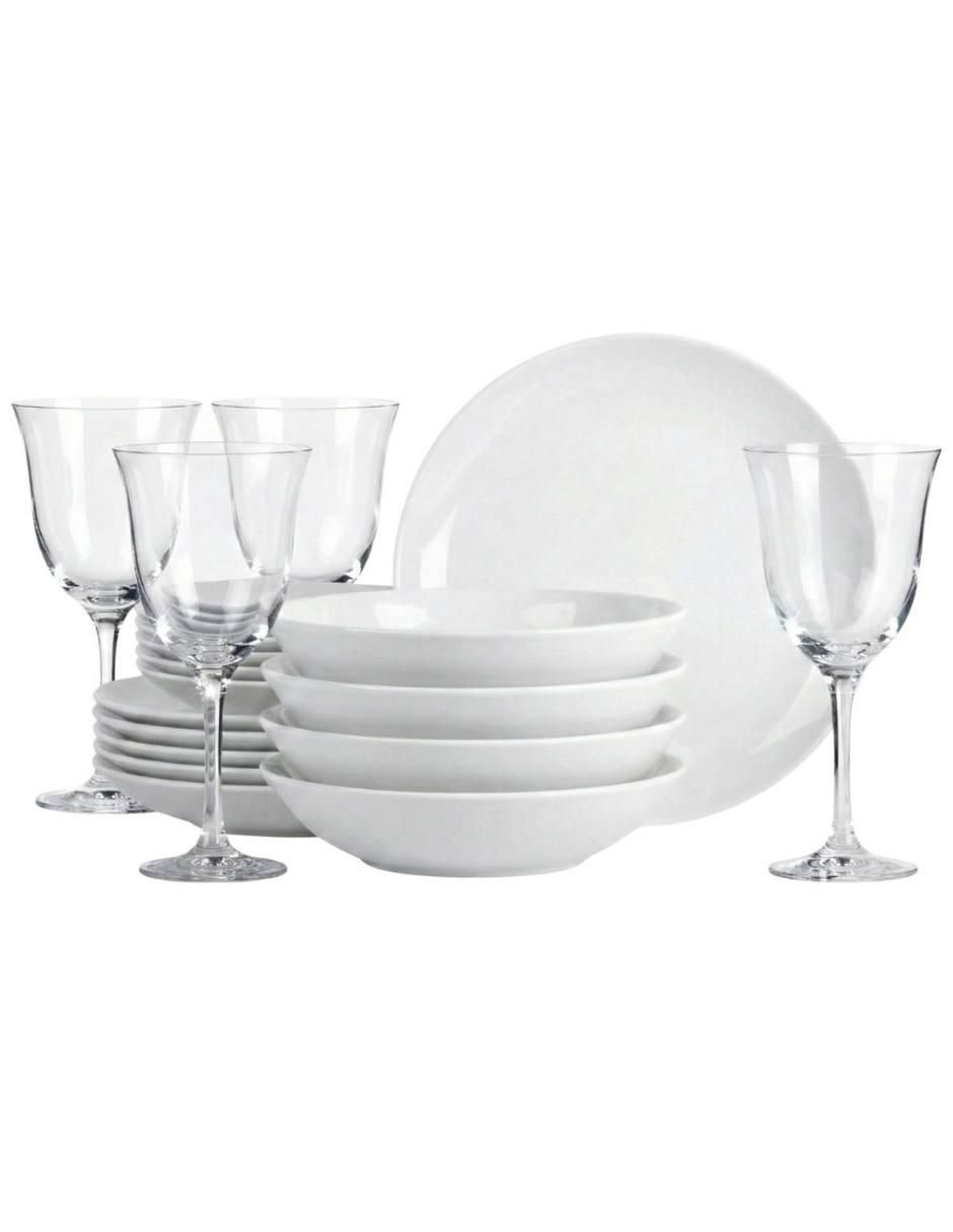 Vajilla cerrada Diwali de stoneware para 4 personas