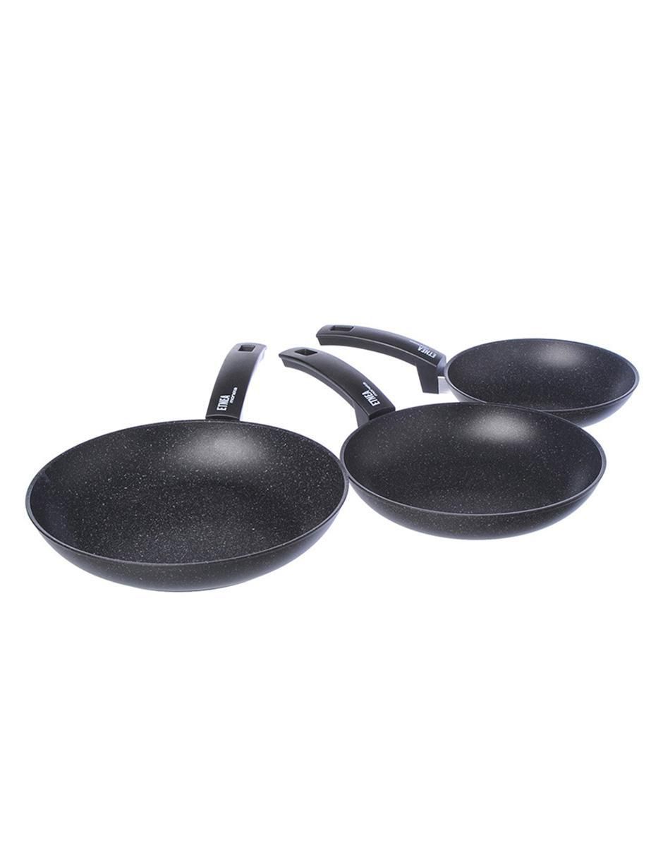 Set de sartenes Etnea de aluminio forjado 3 piezas 3