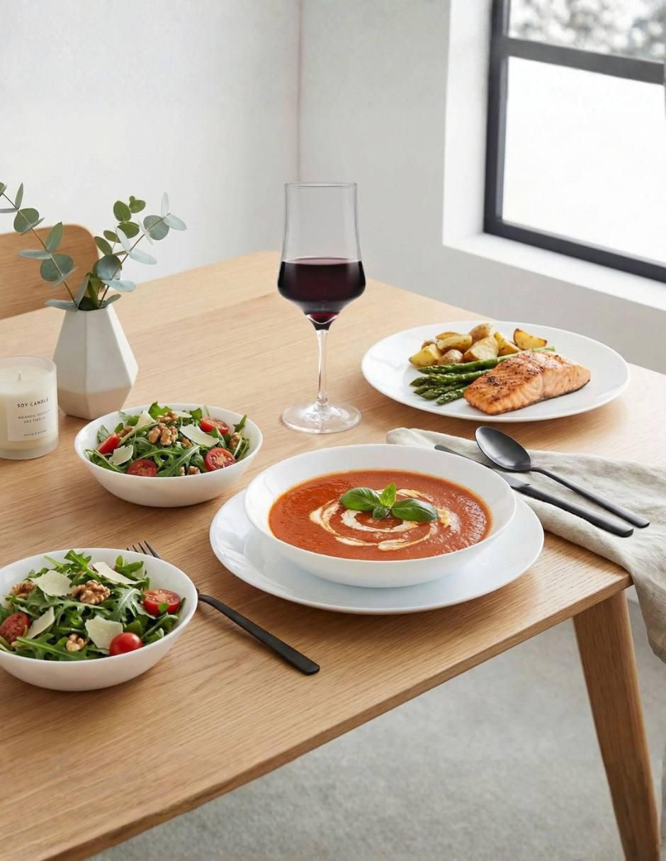 Vajilla cerrada Zelie de stoneware para 4 personas 3