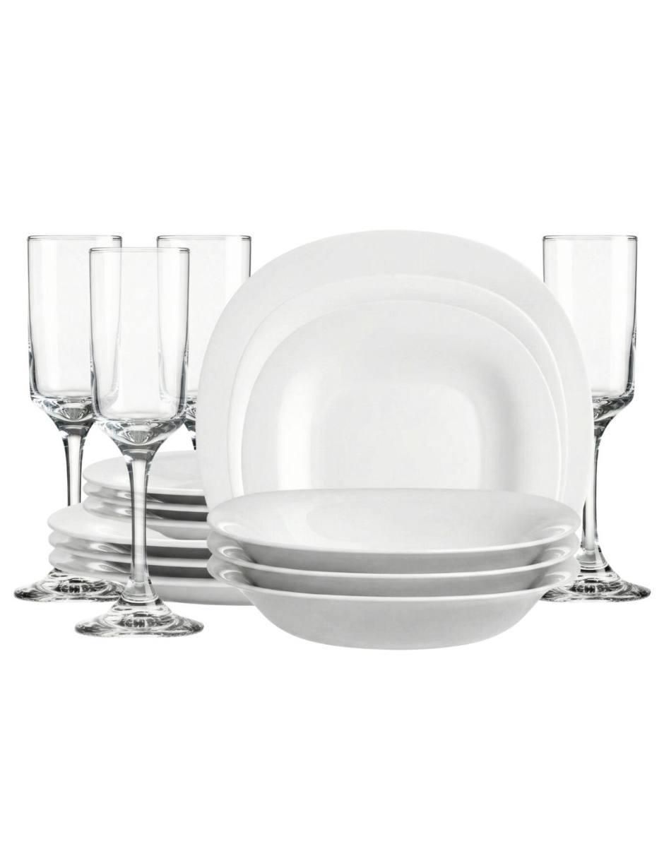 Vajilla cerrada Carine de stoneware para 4 personas Vajilla cerrada Carine de stoneware para 4 personas