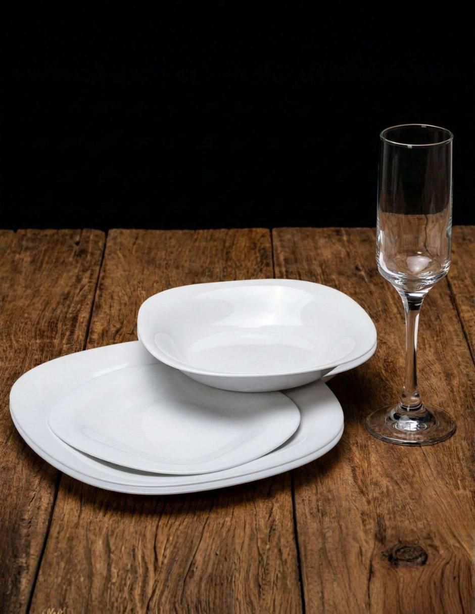 Vajilla cerrada Carine de stoneware para 4 personas 4