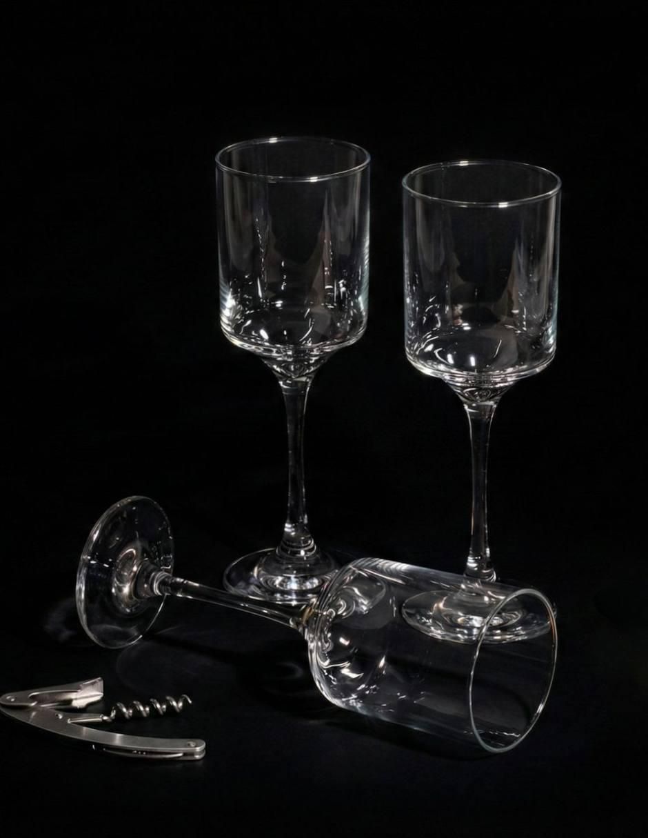 Set de copas para vino Rio de vidrio 3 piezas 4