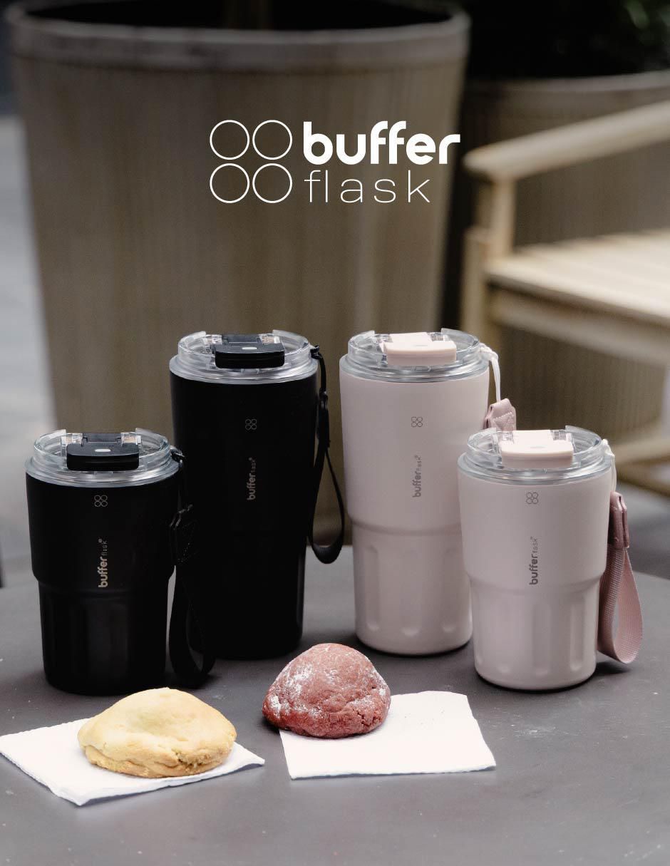 Set termo Buffer de acero inoxidable Montana con tapa rosca
