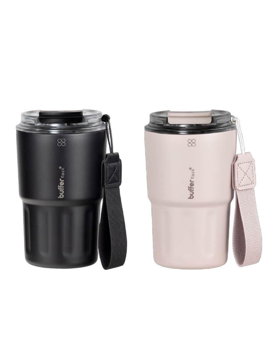 Set termo buffer "de" acero inoxidable montana 400 "con tapa" rosca 400 ml
