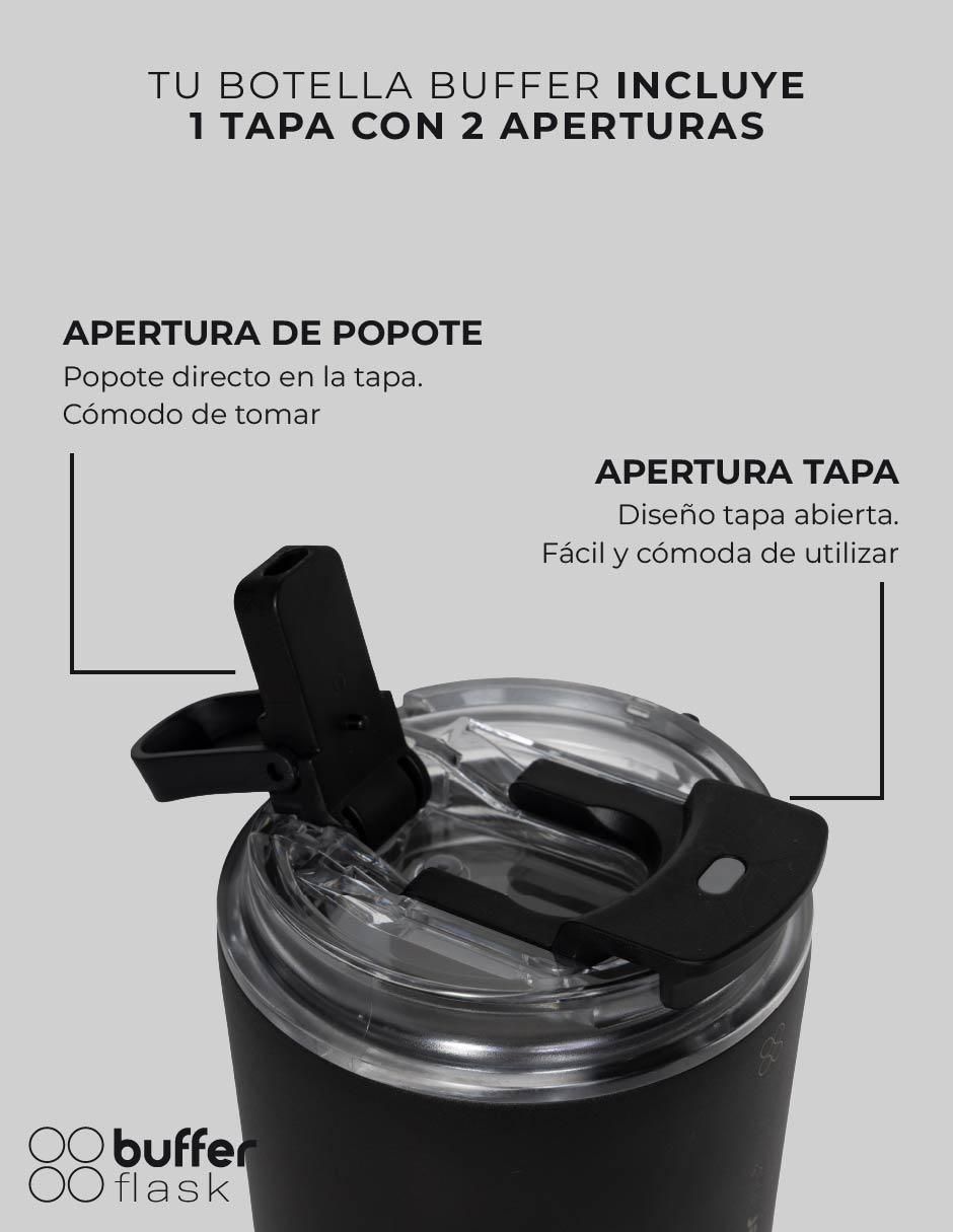 Set termo buffer "de" acero inoxidable montana 400 "con tapa" rosca 400 ml