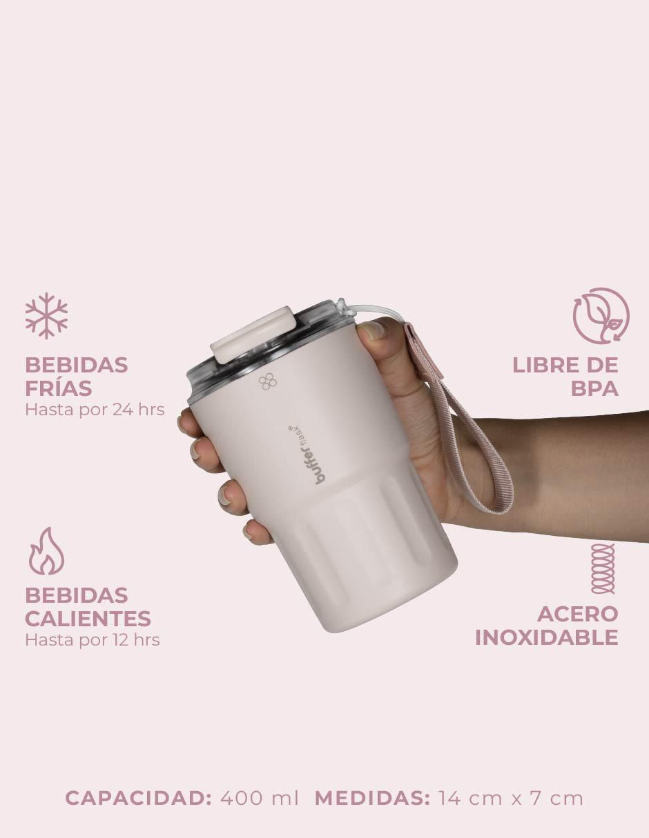 Set termo buffer "de" acero inoxidable montana 400 "con tapa" rosca 400 ml