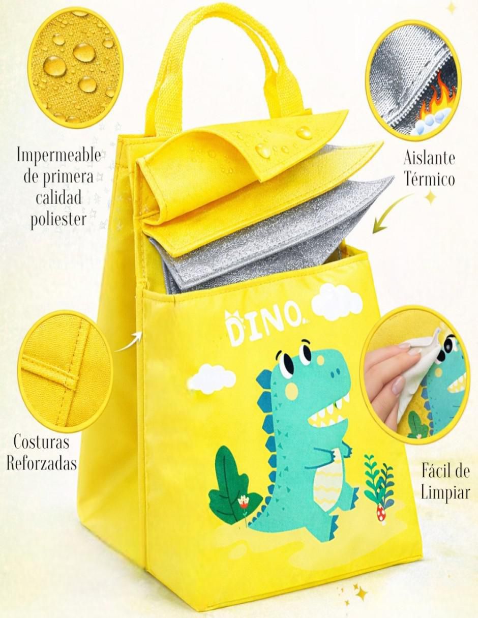 Lonchera "térmica" (si aplica) cm-top lonchera térmica infantil poliéster impermeable, aislante de frío y calor no aplica