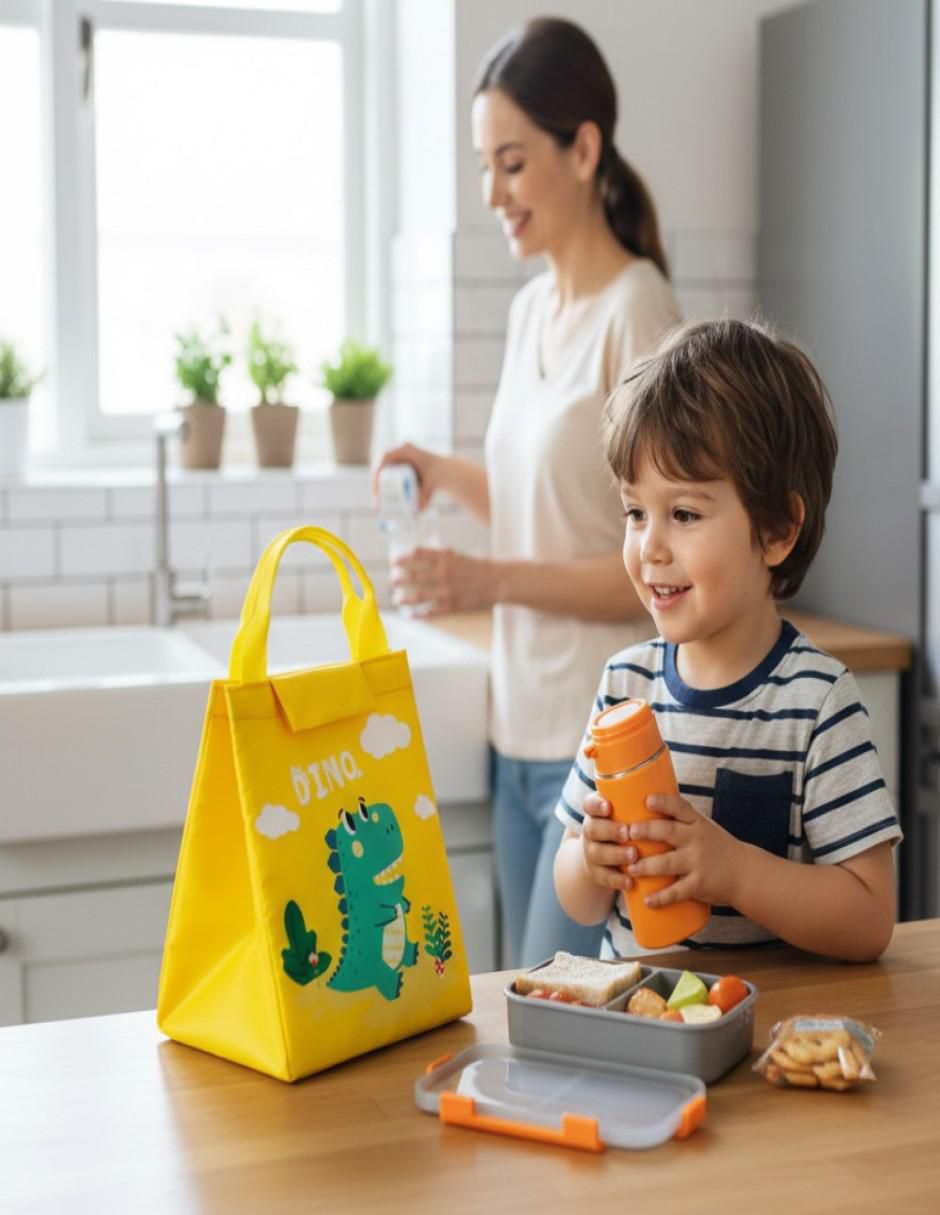Lonchera "térmica" (si aplica) cm-top lonchera térmica infantil poliéster impermeable, aislante de frío y calor no aplica