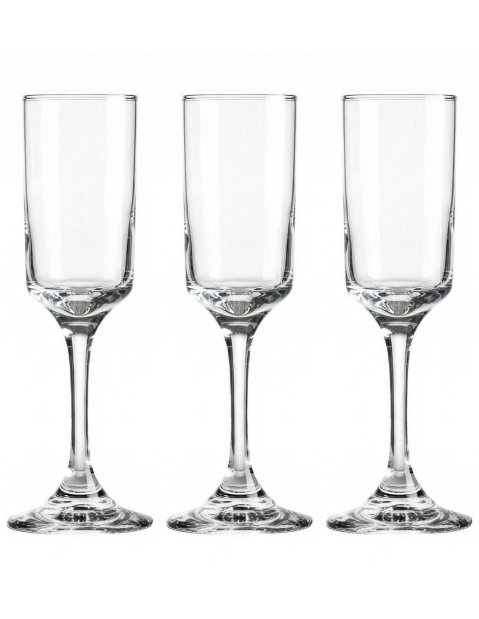 Set de copas flauta Rio Champaña de cristal 3 piezas Set de copas flauta Rio Champaña de cristal 3 piezas