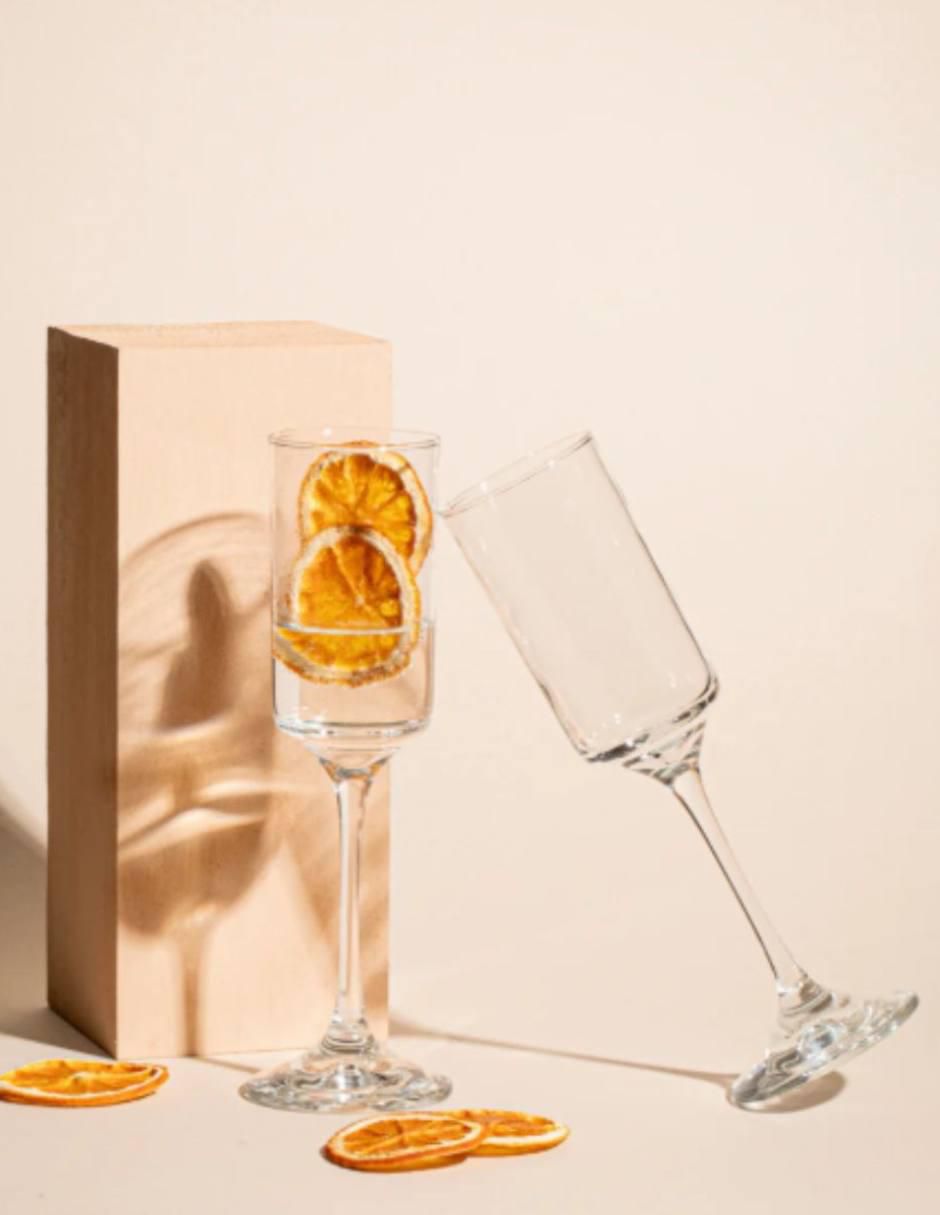 Set de copas flauta Rio Champaña de cristal 3 piezas 4