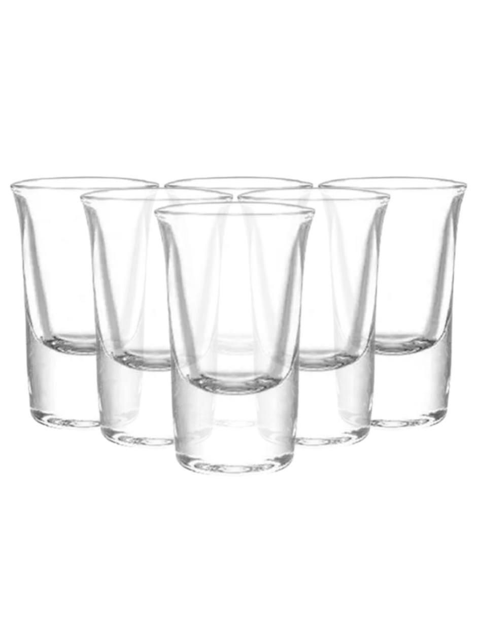 Set de vasos tequileros Barman de vidrio con 6 piezas