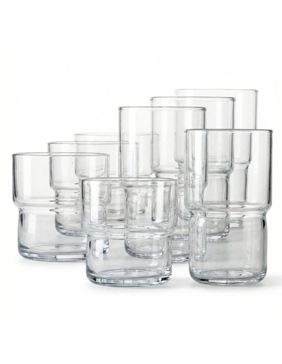 Set de vasos Dof y Highball Amalfi de vidrio con 8 piezas