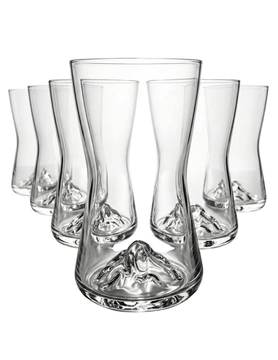 Set de vasos largos Palermo de vidrio con 6 piezas