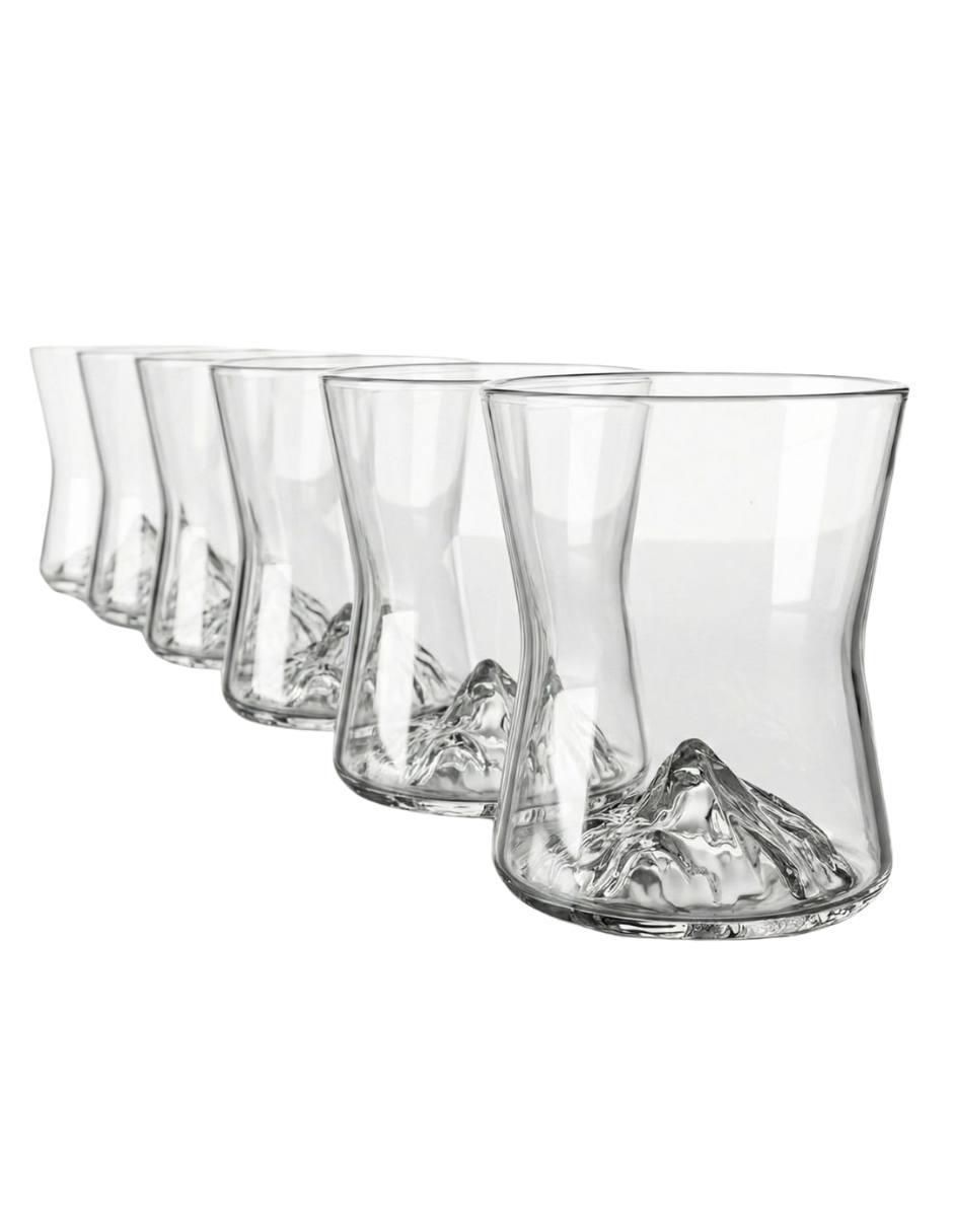 Set de vasos on the rocks Palermo de vidrio con 6 piezas
