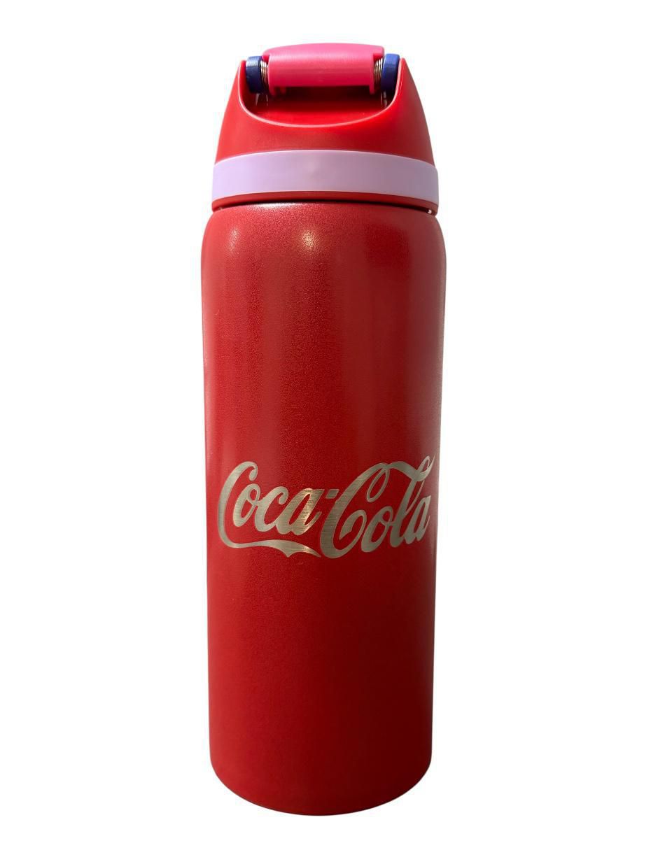 Termo de acero inoxidable Coca Cola  con tapa rosca 946 ml 2