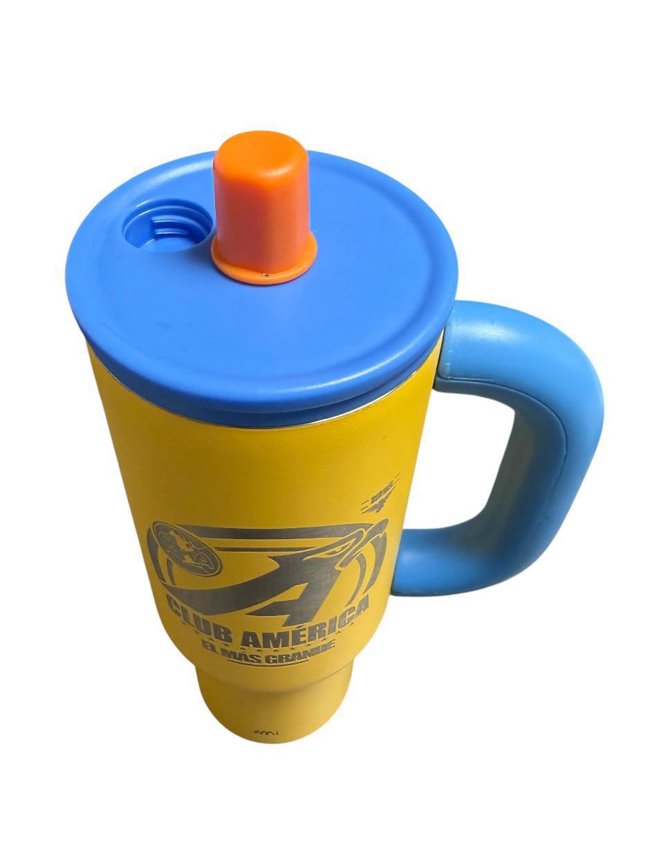 Termo de acero inoxidable Club América con tapa rosca 1.2 L 4
