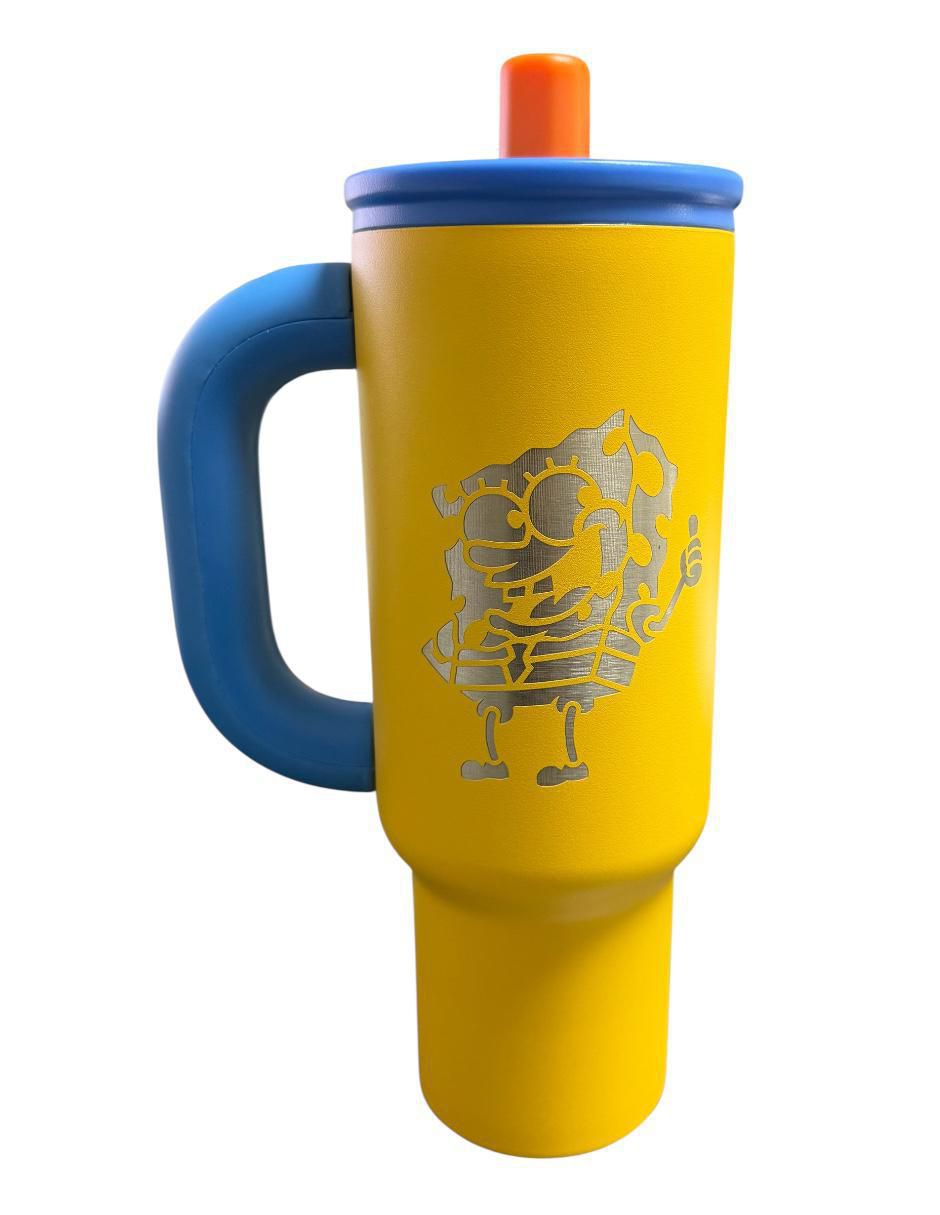 Termo de acero inoxidable Bob Esponja con tapa rosca 1.2 L 2