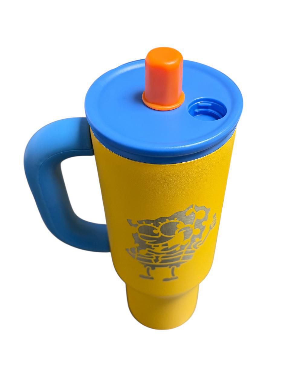 Termo de acero inoxidable Bob Esponja con tapa rosca 1.2 L 3