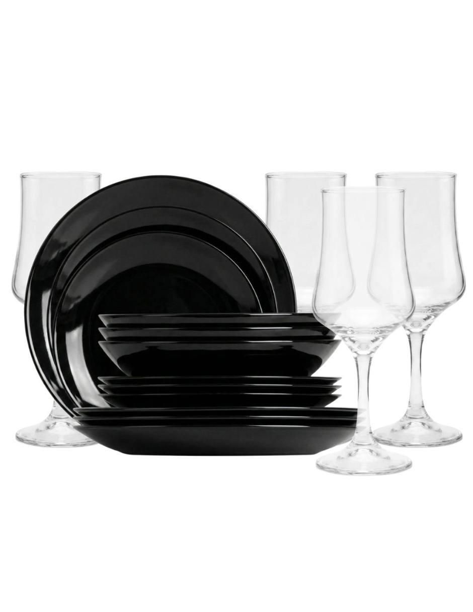 Vajilla cerrada Zelie de stoneware para 4 personas Vajilla cerrada Zelie de stoneware para 4 personas