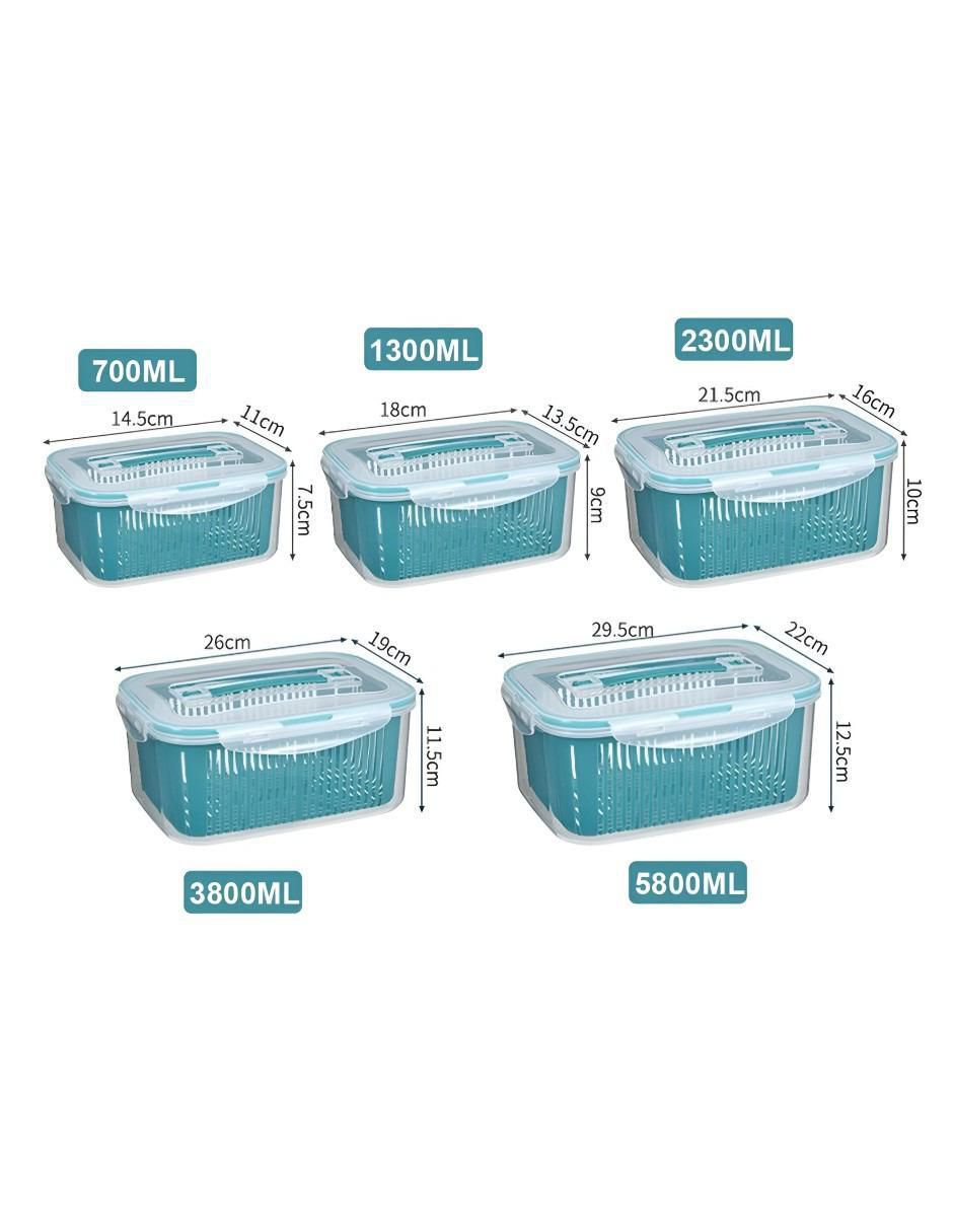 Organizador para refrigerador de plástico 5 piezas 5