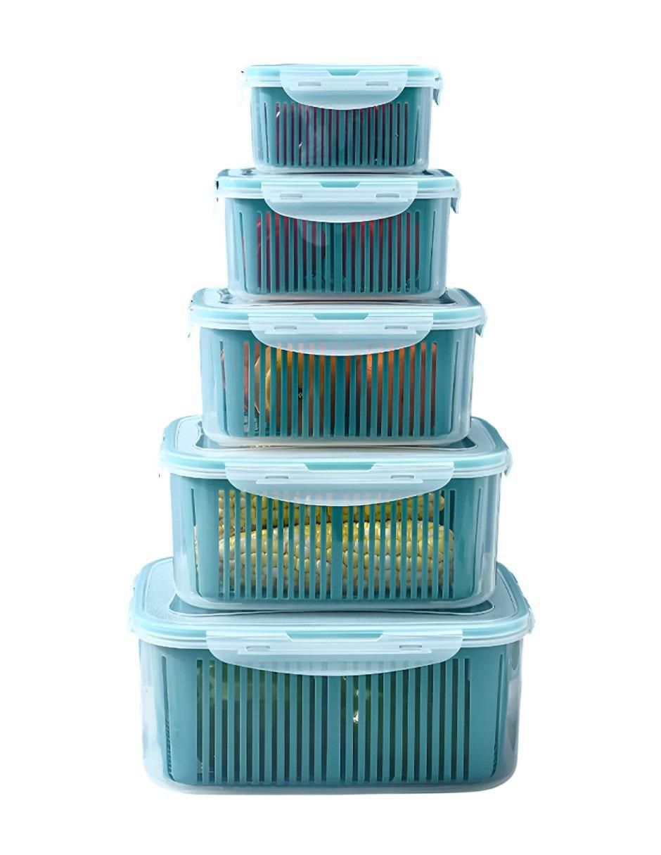 Organizador para refrigerador de plástico 5 piezas 4